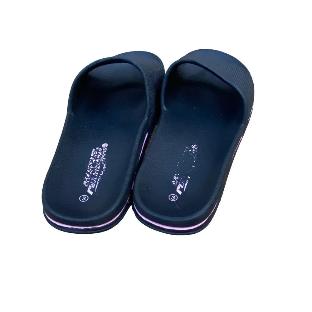 Wave Runner slides water shoes black kids size 3‎